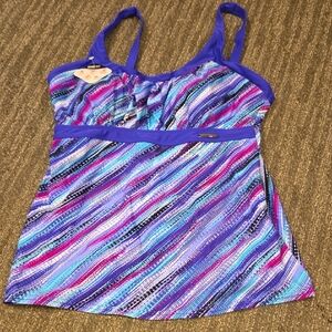 Zeroxposure Colorful Striped Swim Top